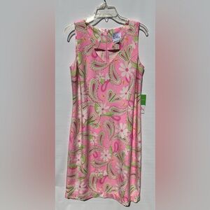 NWT Lilly Pulitzer Cheerio Lena pink sands knee length Sheath Dress Size 12